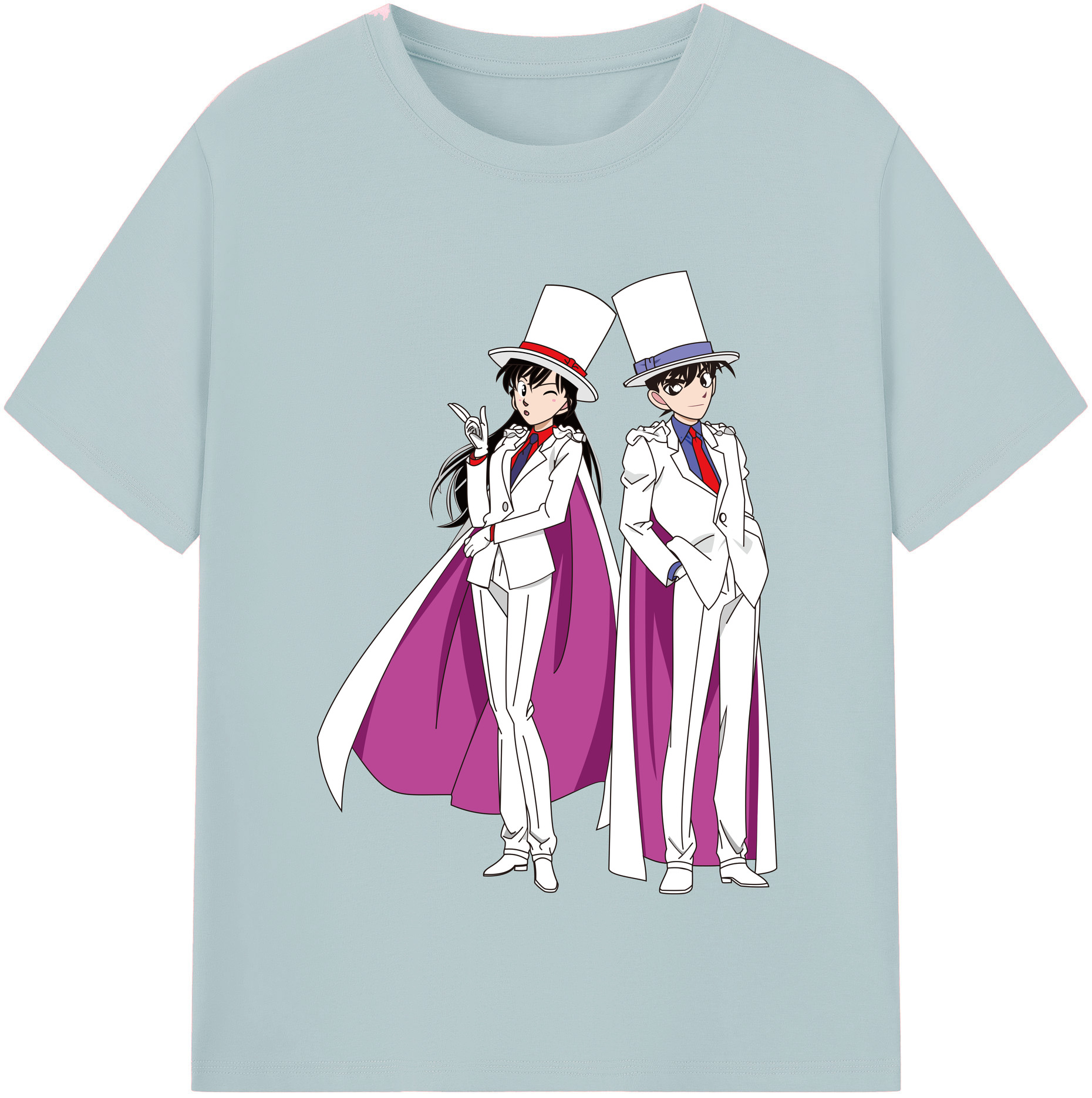 （画像用） 名探偵コナン くろば かいと Detective Conan Kuroba Kaito 綿100％半袖Tシャツ（フロントプリント）